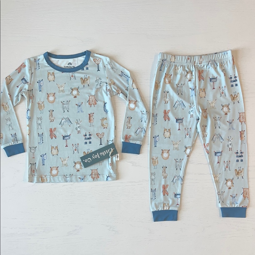 Little Joy Co ABC Monster Bamboo Pajama Set 2T 3T 4T 6